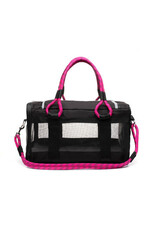 Roverlund ROVERLUND Out of Office Pet Carrier Black and Magenta L