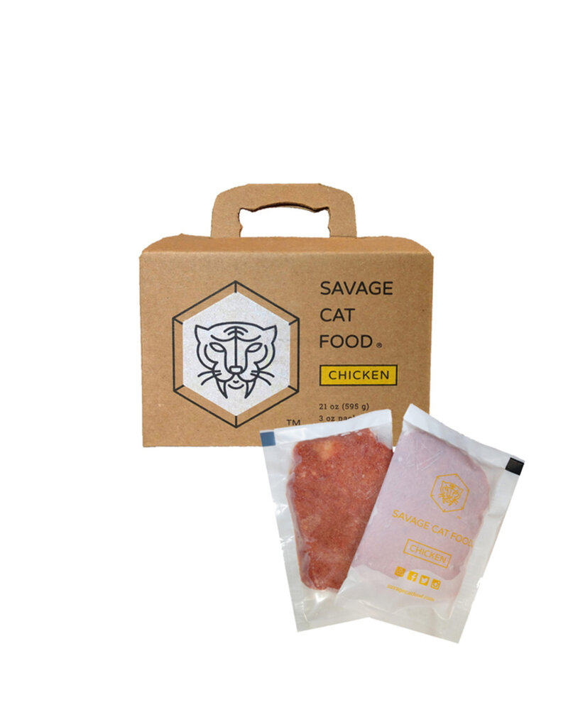 Savage Cat SAVAGE CAT Frozen Raw Cat Food Chicken 3OZ