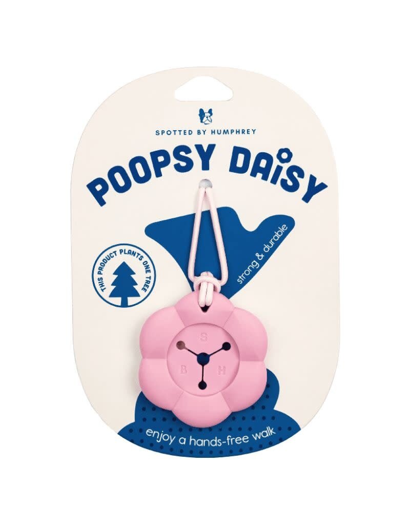SPOTTED BY HUMPHREY Poopsy Daisy Dog Poop Bag Holder Pink