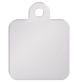 Quick-Tag Tag Chrome Plated Square