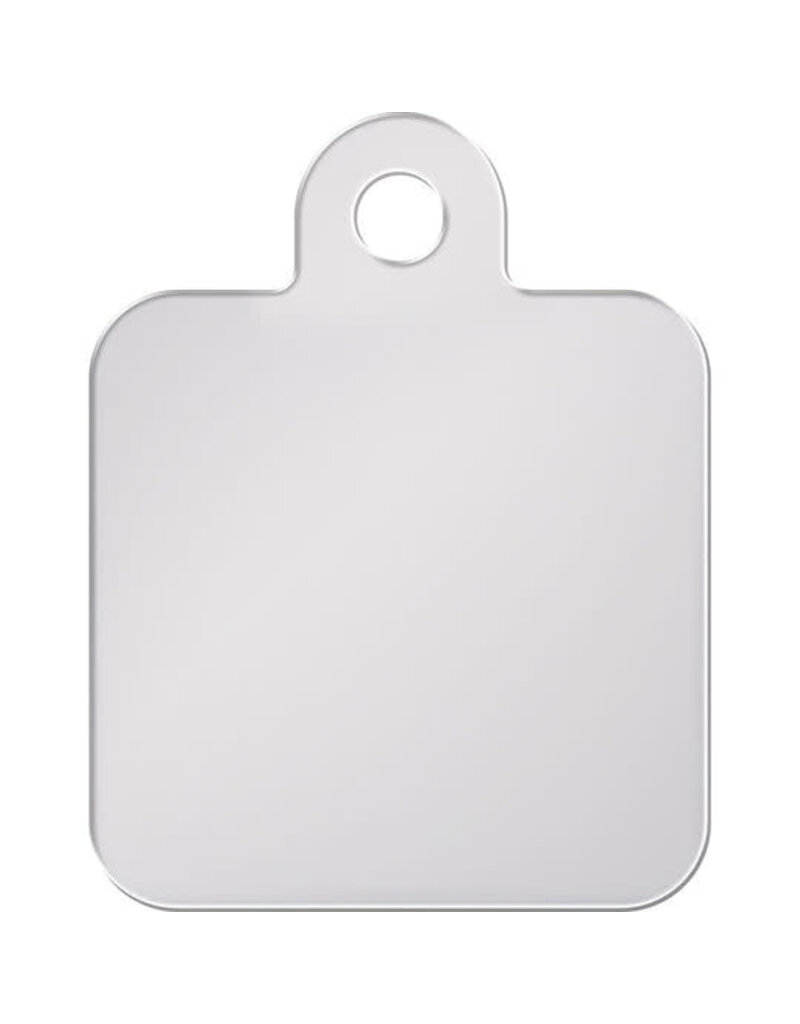 Quick-Tag Tag Chrome Plated Square