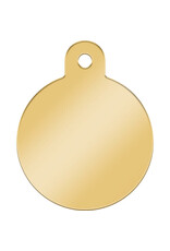 Quick-Tag Tag Gold Plated Brass Circle