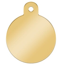 Quick-Tag Tag Gold Plated Brass Circle