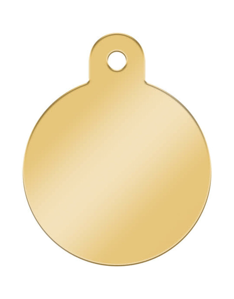 Quick-Tag Tag Gold Plated Brass Circle