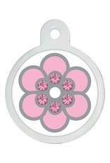 Quick-Tag Tag Pink & White Epoxy Flower