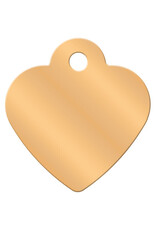 Quick-Tag Tag Gold Plated Brass Heart