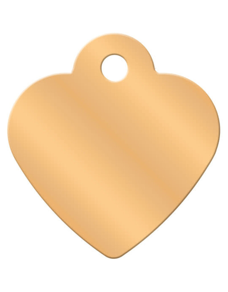Quick-Tag Tag Gold Plated Brass Heart