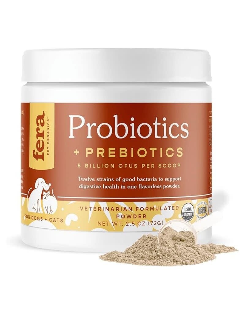 Fera Pet Organics FERA PET ORGANICS Dog and Cat Probiotics with Prebiotics 2.5OZ