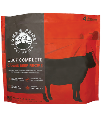 Oma's Pride Woof Complete Canine Beef Recipe Oma's Pride Woof Complete Canine Beef Recipe