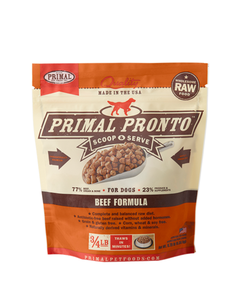 Primal Pet Foods PRIMAL Pronto Frozen Raw Canine Beef Formula 4 lb.