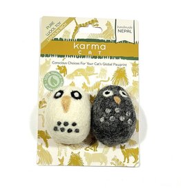 KARMA CAT KARMA CAT 2-pack Owl Felt Cat Toys