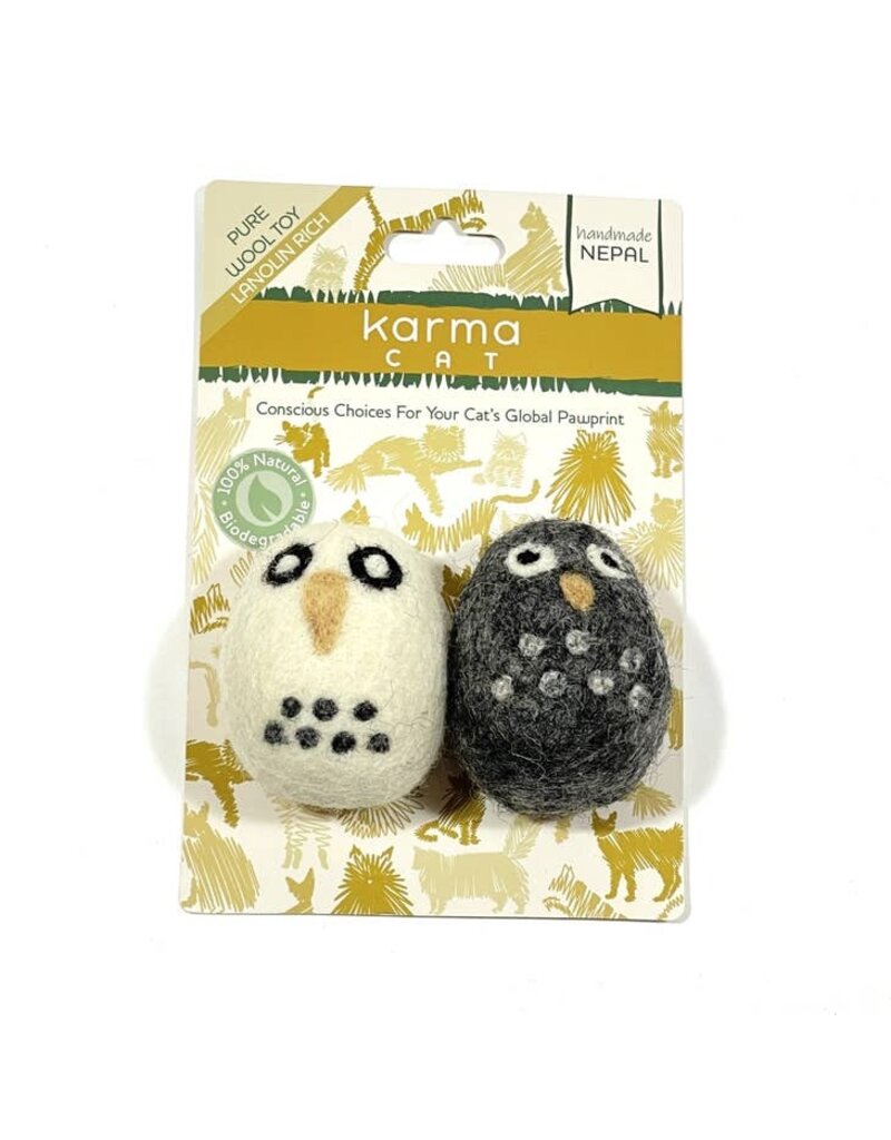 KARMA CAT KARMA CAT 2-pack Owl Felt Cat Toys