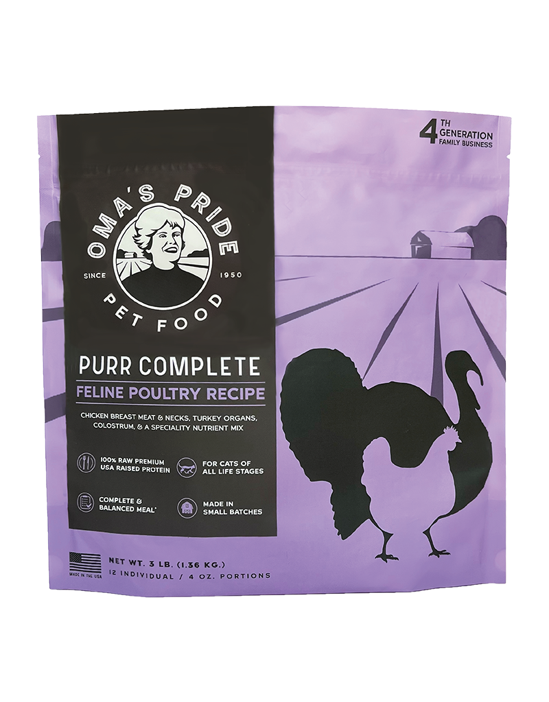 Oma's Pride OMA'S PRIDE Frozen Cat Food Purr Complete Poultry