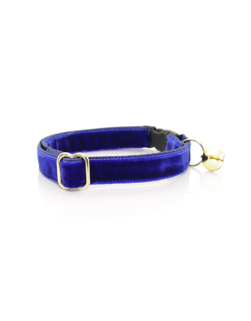 Made by Cleo MADE BY CLEO Cat Collar 8-13" Velvet Sapphire Blue
