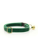 Made by Cleo MADE BY CLEO Cat Collar 8-13" Velvet Hunter Green