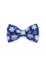 Made by Cleo MADE BY CLEO Cat Bow Tie Shimmering Snowflakes Blue
