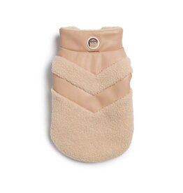 FabDog FAB DOG Leather Shearling Puffer Tan