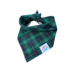 FISH & BONE THE FISH & BONE Bandana Green Tartan