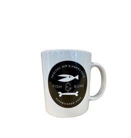 FISH & BONE FISH & BONE Ceramic Logo Mug White