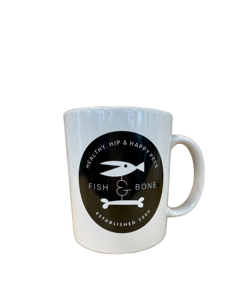 FISH & BONE FISH & BONE Ceramic Logo Mug White