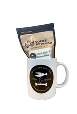 FISH & BONE FISH & BONE Ceramic Logo Mug White + Rescue Blend Coffee