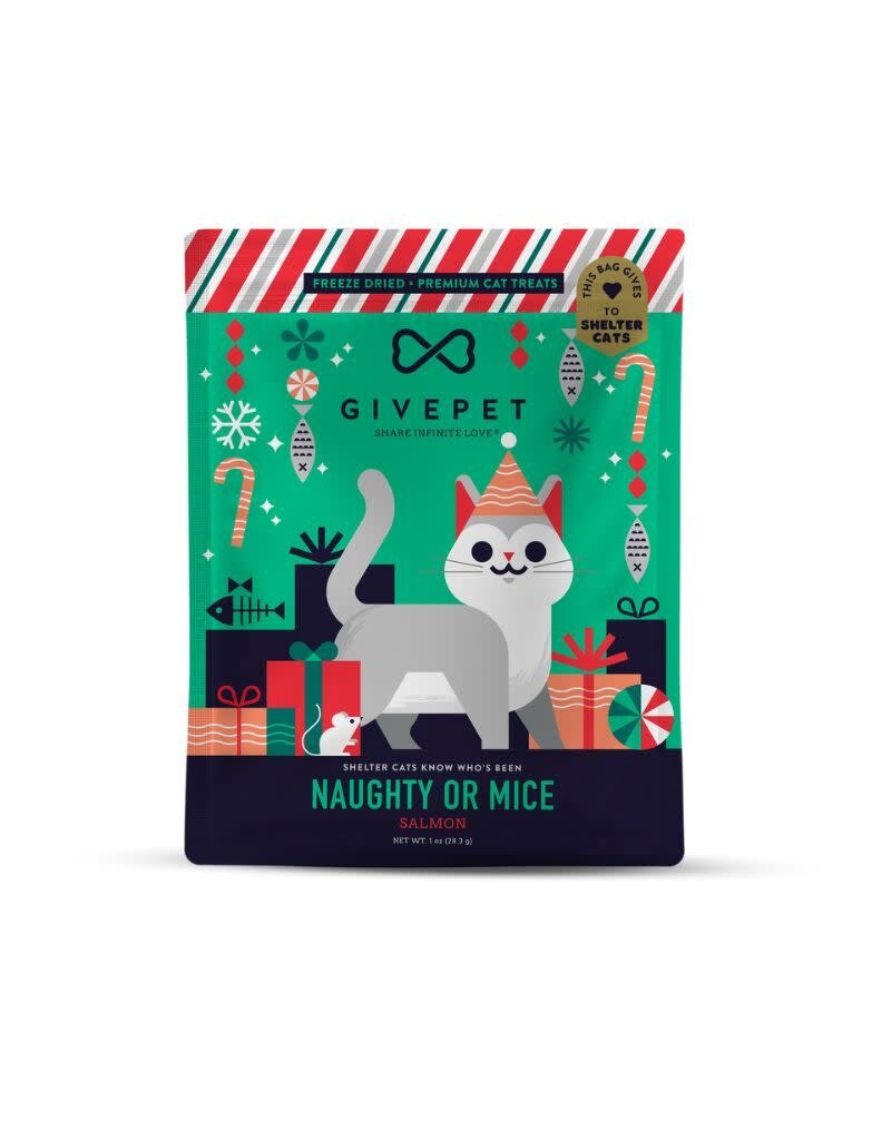 GivePet GIVEPET Holiday Naughty Mice Cat Treats 1OZ