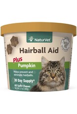 NATURVET Hairball Aid Soft Chew Plus Pumpkin for Cats 60ct