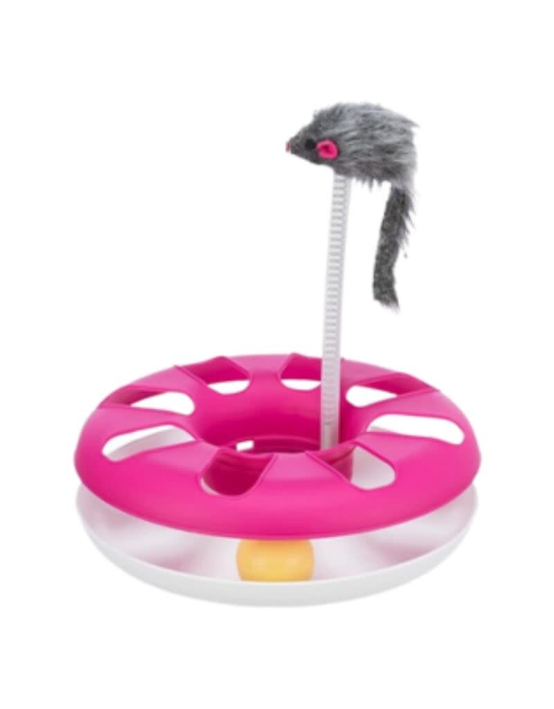 TRIXIE Cat Activity Crazy Circle Mouse Pink - The Fish & Bone