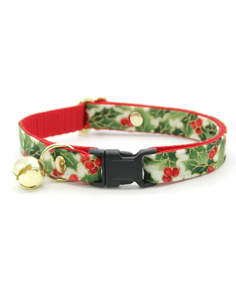 Made by Cleo MADE BY CLEO Cat Collar 8-13" Holiday Holly