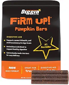 DIGGIN YOUR DOG Firm Up Pumpkin Bar 2.1OZ 5PK The Fish Bone