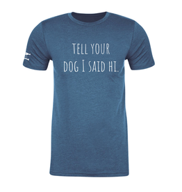 FISH & BONE FISH & BONE T-Shirt 'Tell Your Dog I Said Hi' in Cool Blue Heather