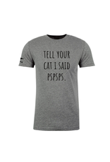 FISH & BONE FISH & BONE T-Shirt 'Tell Your Cat I Said PSPSPS' in Dark Heather Grey