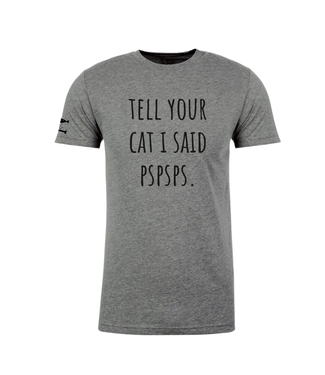 FISH & BONE FISH & BONE T-Shirt 'Tell Your Cat I Said PSPSPS' in Dark Heather Grey