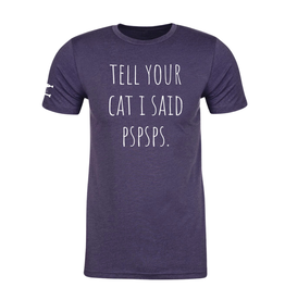 FISH & BONE FISH & BONE T-Shirt 'Tell Your Cat I Said PSPSPS' in Storm
