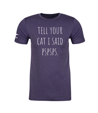 FISH & BONE FISH & BONE T-Shirt 'Tell Your Cat I Said PSPSPS' in Storm