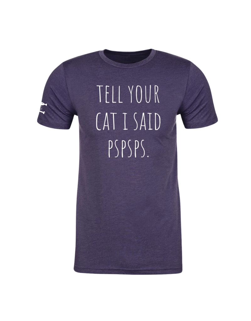 FISH & BONE FISH & BONE T-Shirt 'Tell Your Cat I Said PSPSPS' in Storm