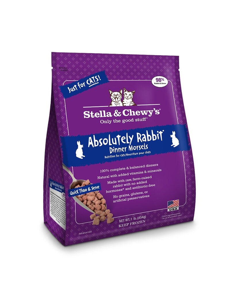 Stella & Chewys STELLA & CHEWY'S Frozen Cat Food Dinner Morsels Absolutely Rabbit 1.25LB