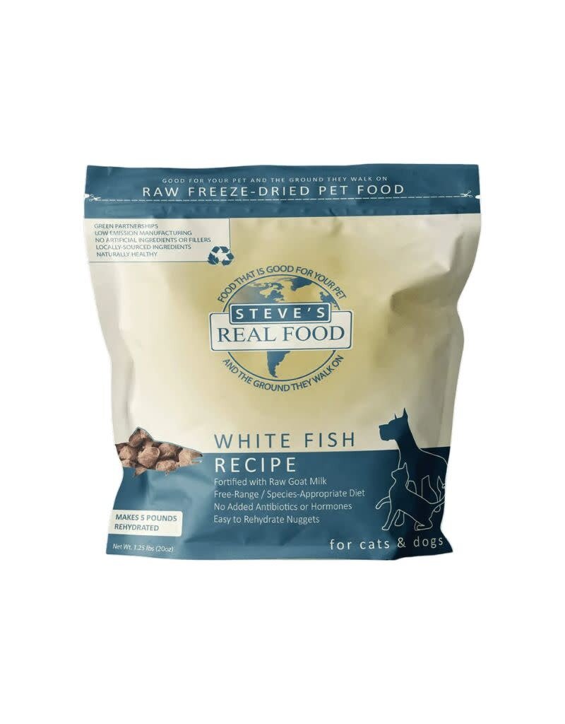 STEVES REAL FOOD Whitefish Freezedried Dog Food 1.25LB