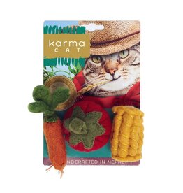 KARMA CAT KARMA CAT 3-pack Veggies Felt Cat Toys