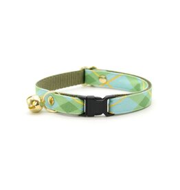 Made by Cleo MADE BY CLEO Cat Collar 8-13" Carmel Mint Green