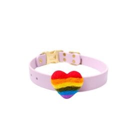 MIMI GREEN MIMI GREEN Rainbow Hearts Dog Collar Accessory Pride