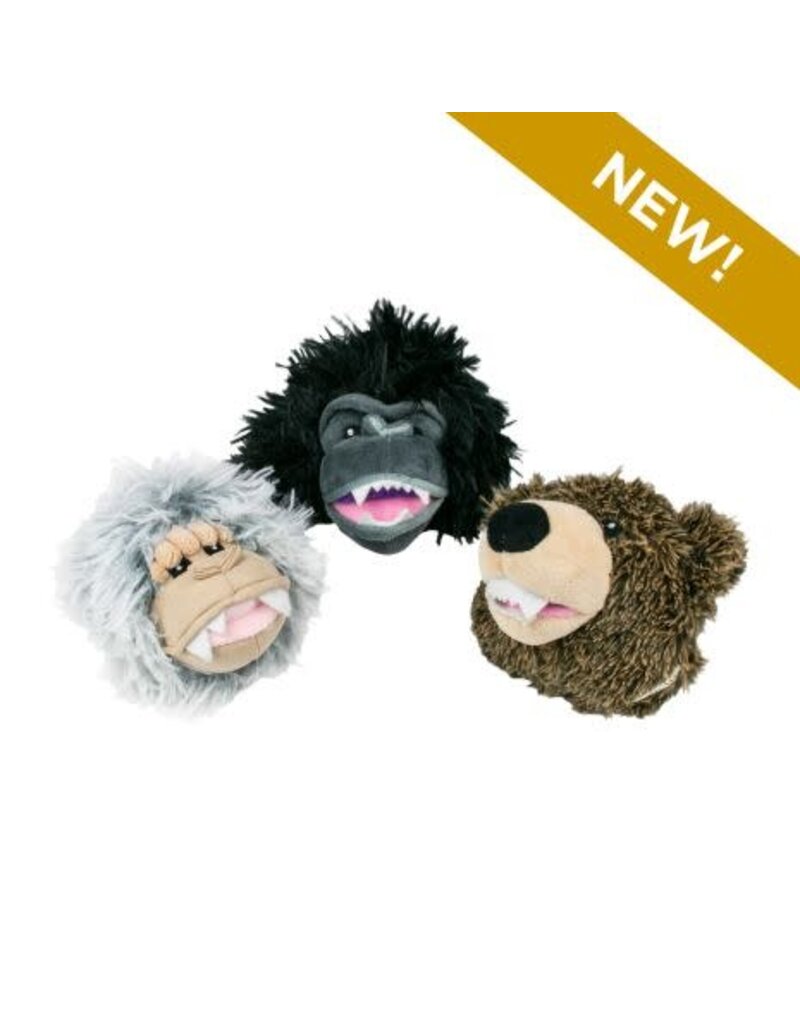Tall Tails TALL TAILS 2 in 1 Dog Toy 4 inch Grizzly