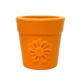 SodaPup SODAPUP Treat Dispenser & Enrichment Toy Orange Large Flower Pot
