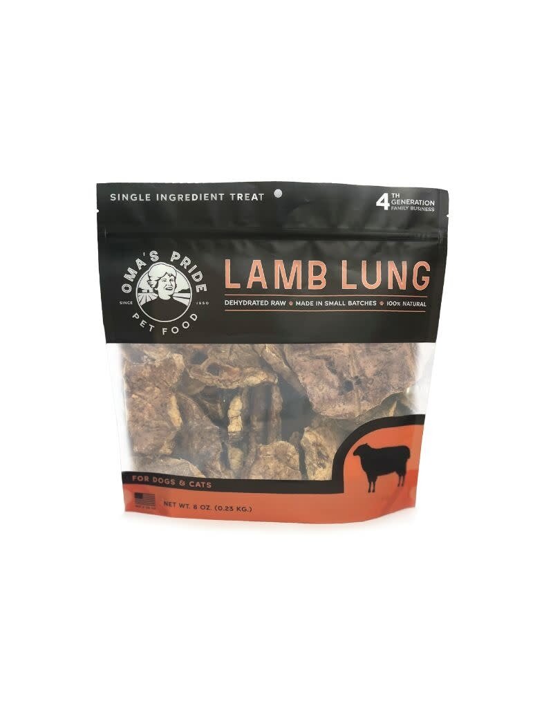 Oma's Pride OMA'S PRIDE Dehydrated Treat Lamb Lung 8oz