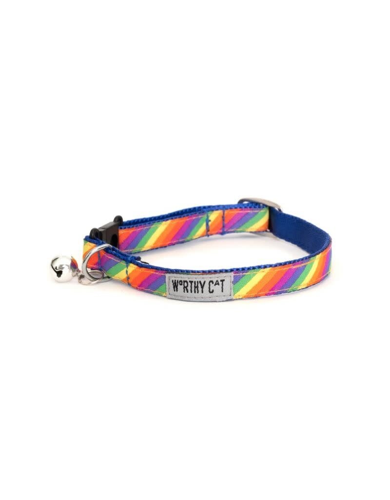 Worthy Dog WORTHY DOG Cat Collar Rainbow