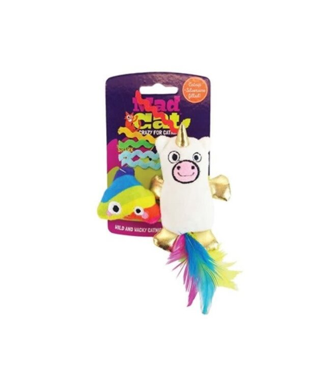 Mad Cat Mewnicorn 2 Pack Catnip & Silvervine Cat Toy Mad Cat Mewnicorn 2 Pack Catnip & Silvervine Cat Toy