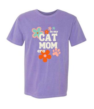 FISH & BONE FISH & BONE Cat Mom Era T-shirt Violet