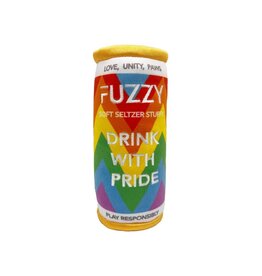 HUXLEY & KENT Fuzzy Soft Seltzer Drink With Pride Dog Toy