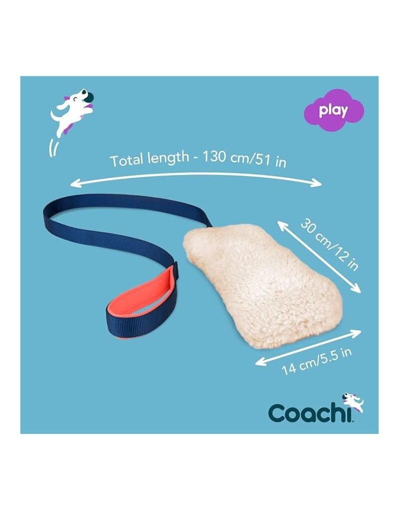 COACHI Chase Crinkle Faux Lambswool Dog Toy