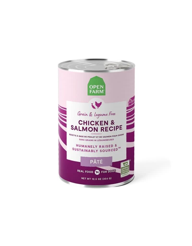 Open Farm OPEN FARM Chicken and Salmon Grain Free Dog Pate 12.5oz/Case 12